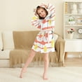 thumbnail image 3 of FORMRS Niños Bathrobe Unisex Hooded Robe Soft Plush Pajamas Sleepwear, Size 2-3T, Striped Crab, 3 of 7