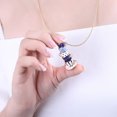 thumbnail image 3 of Bueautybox Women Fashion Hand Painted Enamel Teacup Pendant Necklace Long Chain Jewelry, 3 of 7