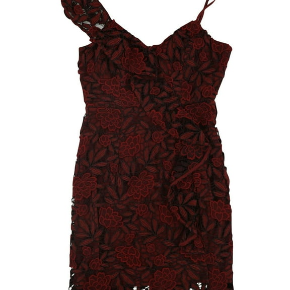GUESS Womens Teegan Cocktail Dress, Red, Small