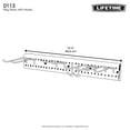 thumbnail image 3 of Lifetime Shed Accessory -16 in. Peg Strips with Hooks, Hearty Resin, Set of 2 (0113), 3 of 10