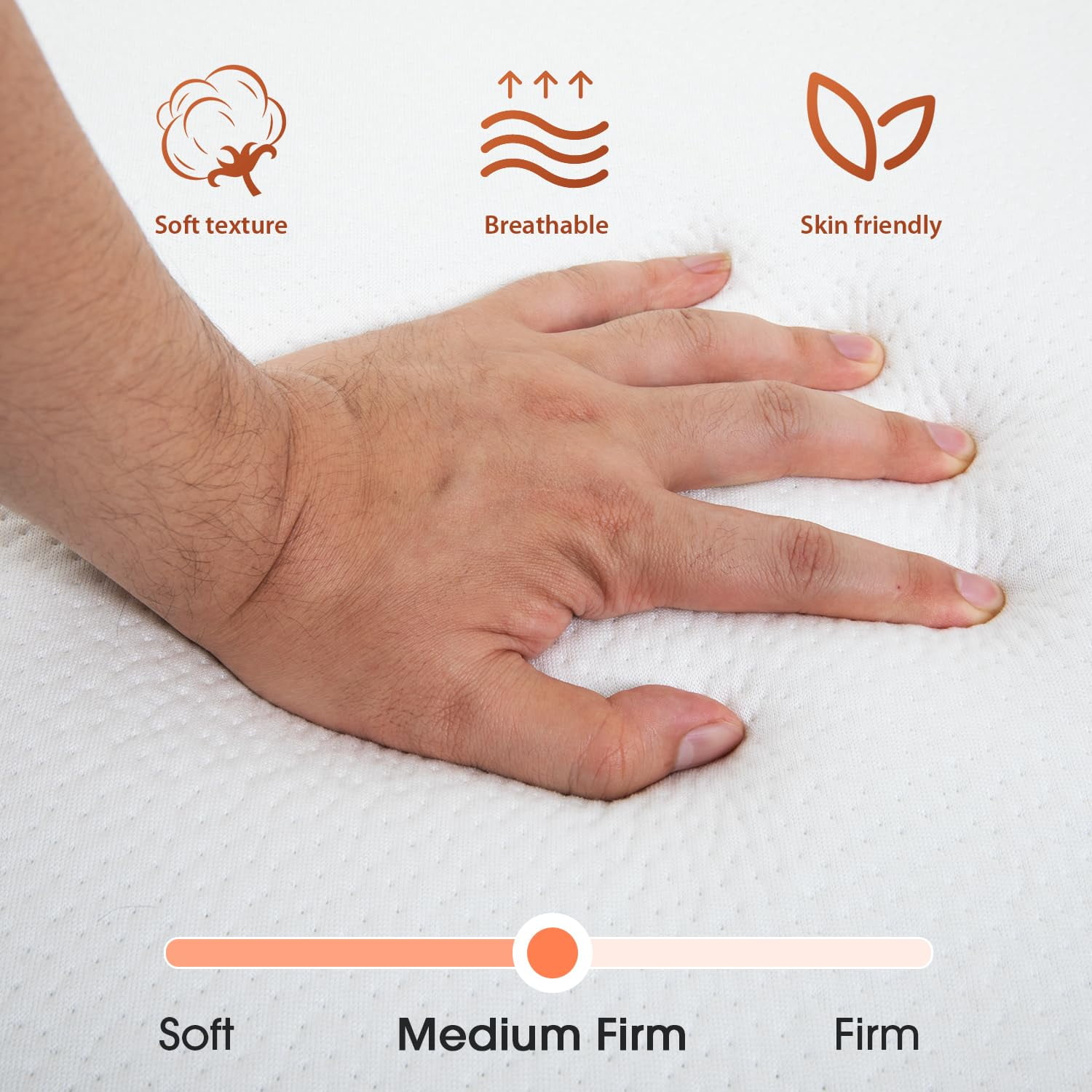 NiamVelo Folding Mattress, 4 inch Memory Foam Tri Folding Mattress, Portable Tri-fold Mattress Topper Foldable Mattress Guest Bed for Camping, Full