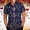 Navy, variant on T Shirts for Man,Men's Casual Shirt Short Sleeve Festival Of Carnival Shirt Summer Shirts Button Up Shirt Purple M