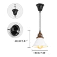 thumbnail image 2 of KAYYELAMP 3.2ft Adjustable Cord E26 Connection Replacement Hanging Light Walnut Base Dia 7.08" White Metal Shade Minimalist Pendant for Farmhouse Home Store(No Bulb), 2 of 5