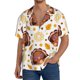 thumbnail image 1 of Fotbe Fall Turkey Camisa Estampada de Manga Corta para Hombre, Casual de Verano, Estilo Playero, Sin Arrugas-XX-Large, 1 of 5