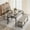 grey, variant on BouPower Dining Table Set for 4,Wood Kitchen Table Chairs Set with Storage,Farmhouse 4 Piece Dining Room Table Set,Space-Saving Dinette Set for Breakfast Nook,Apartment