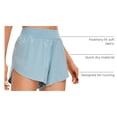 thumbnail image 4 of Shorts CRZ YOGA cintura media con abertura lateral y tiro de 10 cm azul claro, 4 of 4