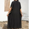 thumbnail image 5 of WMTBSRSW V Neck Kaftan Dresses for Women Plus Size Caftans Loungewear Embroidered Beach Kaftan Cover up mumu House Dress, 5 of 5