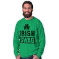 thumbnail image 5 of Irish Swag St Patrick's Day Shamrock Long Sleeve TShirt Men Women Brisco Brands L, 5 of 6