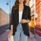 thumbnail image 4 of Cárdigan Ligero Cárdigan ligero para mujer Estilo informal Cárdigan drapeado suave para mujer Traje diario Kuymtek Negro L para Mujer, 4 of 6