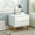 thumbnail image 4 of KULAGAGA White Nightstand with 2 Drawers, End Side Table for Living Room Bedroom, 4 of 7