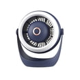 thumbnail image 1 of Blue Wall Mount Desktop Turbo Fan With Light Usb Rechargeable Portable Design 4 Speed Settings Camping Fan For Indoor Outdoor Use #fS136, 1 of 6