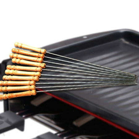 

Kitchen Decor 10PCS BBQ Tools Stainless Steel Pick Wooden Handle Needle