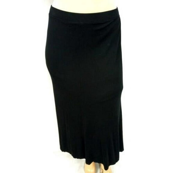 Any Wear by Catherines black pull on spandex stretch plus flare skirt5x