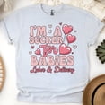 thumbnail image 1 of Women’s Graphic Tee with Heart Lollipop Design for Maternity Nurses, Ash, Size 2XL, 1 of 6