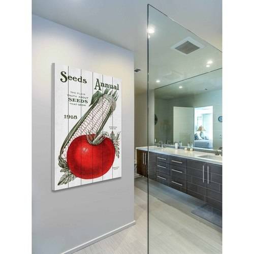 Marmont Hill "Seed Art 3" Painting Print on White Wood