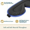 thumbnail image 5 of ComfiTime 3D Sleep Mask - 100% Blackout Eye Mask for Sleeping, Eye Covers for Men and Women, Contour Blindfold with Nose Baffle, Soft & Lightweight, Latex-Free,Blue, 5 of 13