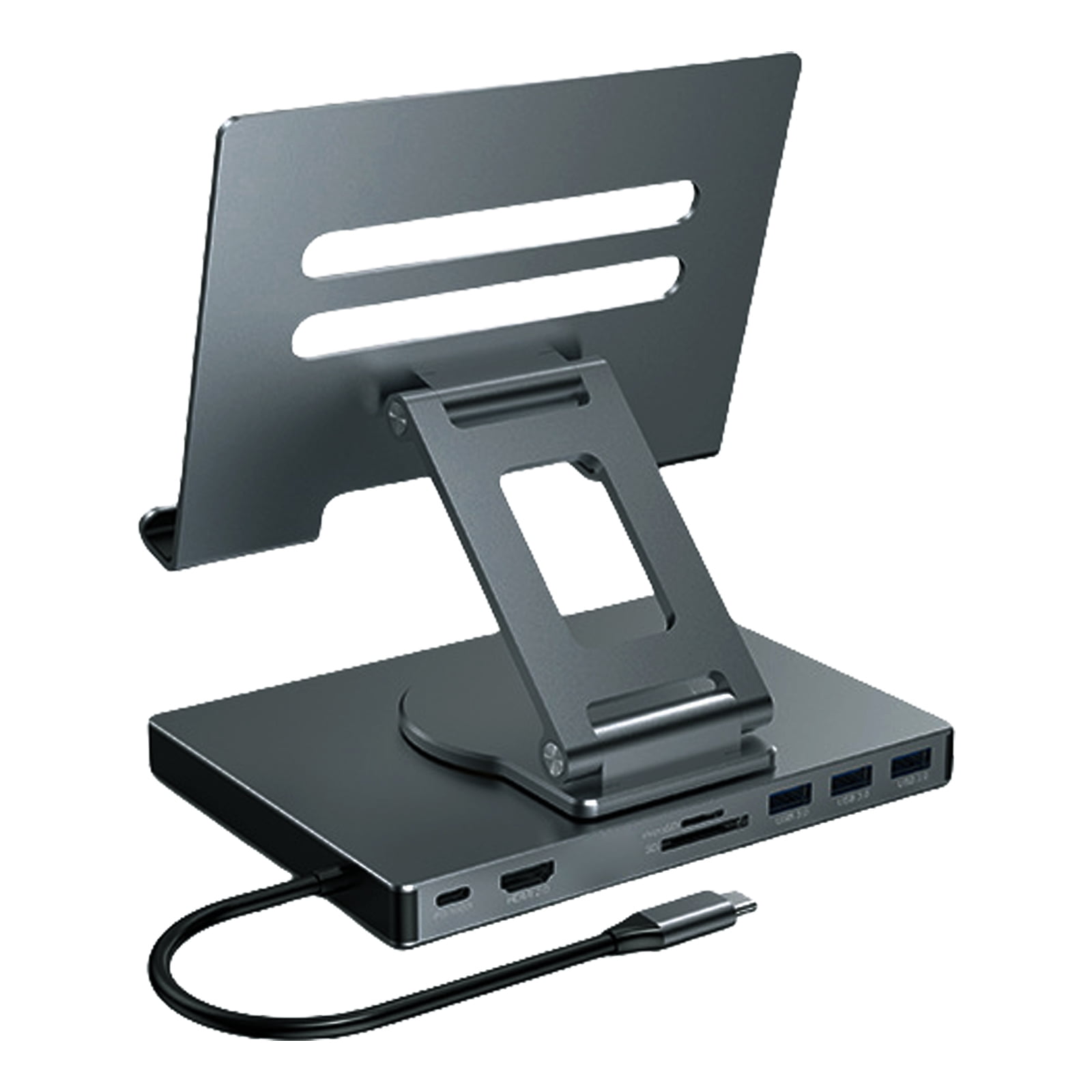 8/9 In 1 Type C Docking Station Aluminum Docking Station Laptop Stand USB3.0 Multiple Port Hubs Gigabit Ethernet Adapter