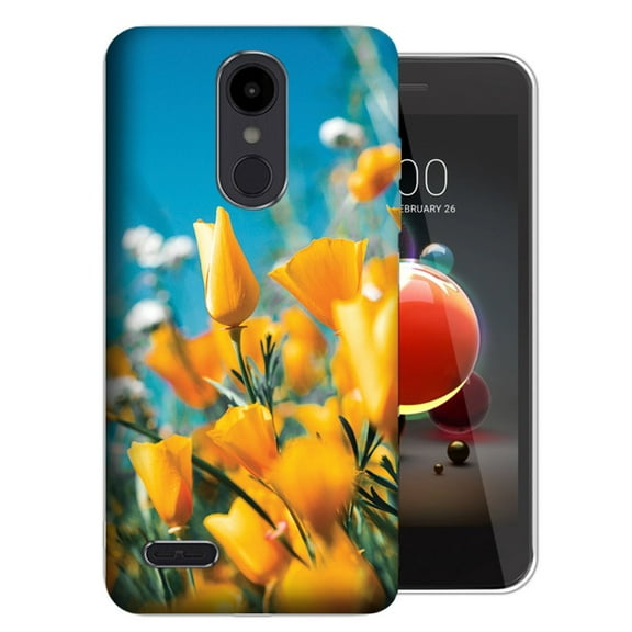 MUNDAZE LG Aristo 3 / 2 / Tribute Dynasty / Zone 4 Yellow Flowers Design TPU Gel Phone Case Cover