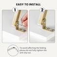thumbnail image 3 of Foldable TV Trays, Small Folding Table, TV Trays Set of 2, TV Dinner Tray, Side Table for Bed, Couch, Portable Easy to Move, White & Gold, 3 of 14