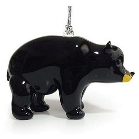 Glassdelights Black Bear Hanging Ornament