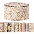 thumbnail image 1 of Tiras de Tela GQIRIL Jelly Roll 50 Piezas Algodón Marrón Floral, 1 of 6