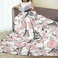 thumbnail image 6 of Honeii Paris Print Fleece Blanket - Throw Blanket for Bed, Sofa, Couch, Camping, and Travel , Microplush Ultra Soft Warm Blanket-60"x50", 6 of 7