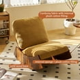 thumbnail image 3 of AENKYO Upholstered Glider Rocking Chair,Solid Wood Frame, Perfect for Multiple Settings Accent Reading Chair for Bedroom,Living Room,Nursery-Orange, 3 of 9