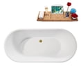 thumbnail image 6 of 66.5" Streamline B-256-45-BGL Soaking Freestanding Tub and Tray With Internal Drain in Brushed Gold, 6 of 10
