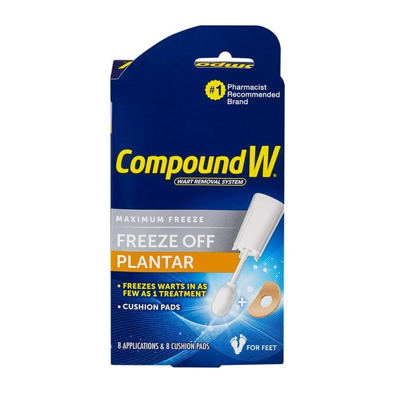 Compound W. Wart Removal Maximum Freeze Protects Feet Cushion Pads, 8 ct