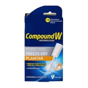 Compound W. Wart Removal Maximum Freeze Protects Feet Cushion Pads, 8 ct