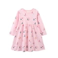 thumbnail image 1 of YOUSNH Robe en Tricot pour Filles Automne Robe pour Enfants Jupe à Manches Longues Mignonne Robe de Princesse Robes pour Filles Rose 4-5 Ans, 1 of 7