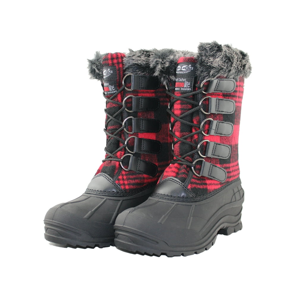 Tanleewa Slip Resistant Women Leather Winter Boots Fur Lining Winter