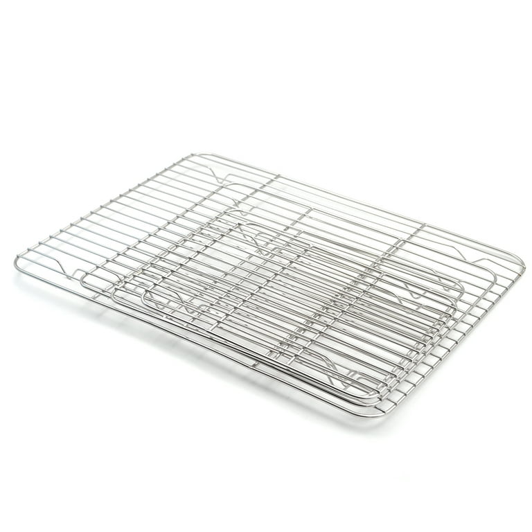 Checkered Chef Cooling Rack - Set of 2 Stainless Steel, Oven Safe Grid Wire  Cookie Cooling Racks for Baking & Cooking - 8” x 11 ¾ : :  Automotive