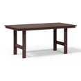 thumbnail image 3 of WestinTrends Ashore Outdoor Modern HDPE 66" Wide Rectangle Patio Dining Table for 6, Dark Brown, 3 of 9