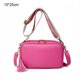 thumbnail image 2 of Bolso bandolera pequeño de PU de gran capacidad para niñas con un solo hombro, color rojo rosa, 2 of 5