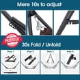 thumbnail image 3 of Tranquillo Foldable Hammock Stand Collapsible 600 lbs Capacity Double Hammock Stand 30s Fold, Brown, 3 of 9