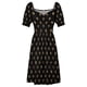thumbnail image 4 of Patrón de granos de café v2 Vestido de manga corta Ropa de verano para mujer Vestidos largos velados, 4 of 6