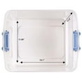 thumbnail image 6 of Drevy Heavy Duty Modular Clear Plastic Stackable Storage Tote Containers with Latching and Locking Lids, 31 Quart Capacity, 4 Pack, 6 of 8