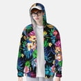 thumbnail image 6 of Rocae Colorful Flowers Print Breathable Sun Protection Hoodie Quick-Dry Lightweight Long Sleeve Hoodie Unisex Running Sports Shirt X-Large, 6 of 9
