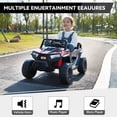 thumbnail image 5 of TOBBI Kids Ride on UTV, 12V Battery Powered Truck with LED Headlights, Horn, Music for Kids Aged 37-60 Months, Red + Black, 5 of 9