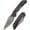 Damascus, variant on Kansept Fenrir Pocket Knife Stonewashed CPM 20CV Blade,Crystallized Titanium and Stonewash Titanium,Sparrow Knife Designer,K1034H2
