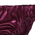 thumbnail image 5 of ,Satin Bikini Panties for Women, Frill Trim Ruched Cheeky Underwear, Low Rise Shiny Panties Silky Bikini Briefs, 5 of 5