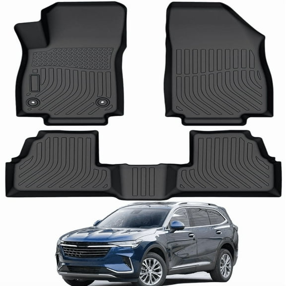 Car Floor Mats for 2013-2022 Buick Encore/2014-2022 Chevrolet Trax - Custom Fit TPE Rubber Non-Slip Automotive Floor Liners, Easy to Clean All-Weather Car Mats
