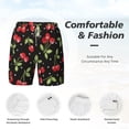 thumbnail image 5 of Lsque Mens Swim Trunks Sweet Red Cherry Pattern - Bathing Suit Compression Liner - Beach Swim Shorts Swimwear - (S-3XL) - Stretch Quick Dry -3X-Large, 5 of 9