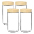 thumbnail image 1 of Naiovety 4 pack/lote organiza la cocina con recipientes de vidrio para yogur con tapas, recipientes duraderos de 10 Oz con tapas Almacenamiento y organización del hogar, 1 of 6