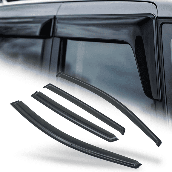 M-AUTO 4 Piece Tape-On Window Visor Shade Smoke Vent Rain Deflector Guard for 2007 2008 2009 2010 2011 Honda CR-V