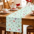 thumbnail image 5 of Easter Table Runner 36 Inches, Spring Colorful Eggs Tulip Flowers Leaf Plant Green Bed Runner Dresser Scarves Tabletop for Indoor Outdoor Parties/Ceremony/Banquet, 13"x 36", 5 of 8