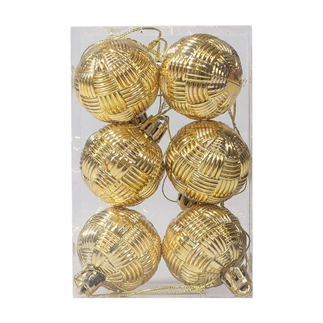 Garland Christmas Decorations,Christmas Tree Stand 6Pcs Woven Christmas Balls Shaped Balls Plastic Balls Christmas Decorations Christmas Tree Props Christmas Tree Decorations