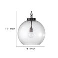 thumbnail image 5 of Benzara BM241149 Pendentif avec Abat-Jour Rond en Verre Semé&44; Clair & Noir, 5 of 5