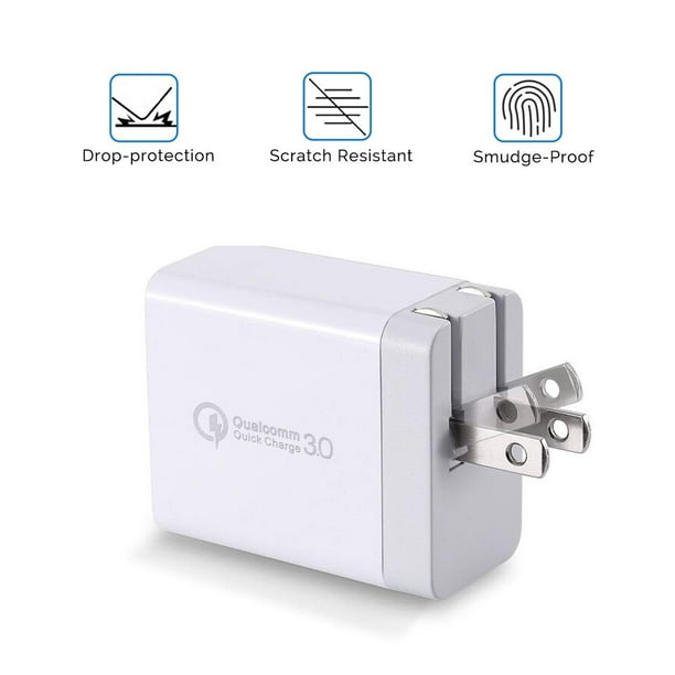 2 Pcs Qc 3 0 Usb Wall Charger 30w Adapter Fast Charging Block Compatible Wireless Com - Best Quick Charge Usb Wall Charger